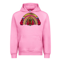 Fuchsia Pink lady of guadalupe rainbow Urban Hoodie - Jasminsmagicworld