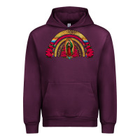 Mauve Wine lady of guadalupe rainbow Urban Hoodie - Jasminsmagicworld