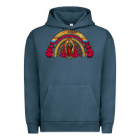 Pigment Midnight Navy lady of guadalupe rainbow Urban Hoodie - Jasminsmagicworld
