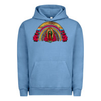 Pigment Pebble Blue lady of guadalupe rainbow Urban Hoodie - Jasminsmagicworld