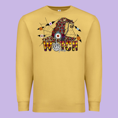 Witch Please Premium Sweatshirt Designed By Cowhidedigitalart