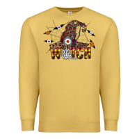 Antique Gold Witch Please Premium Sweatshirt - CowhideDigitalArt