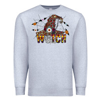 Heather Grey Witch Please Premium Sweatshirt - CowhideDigitalArt