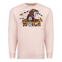 Pale Pink Witch Please Premium Sweatshirt - CowhideDigitalArt