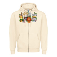 Sandshell cute baby safari animals coffee cups Zipper Hoodie - texasbilliewilder