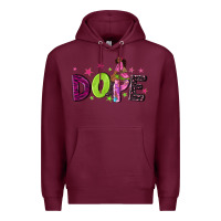 Burgundy dope with afro black woman Premium Hoodie - NancyCooperArtShop