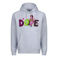 Heather Grey dope with afro black woman Premium Hoodie - NancyCooperArtShop