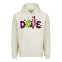 Oatmeal Heather dope with afro black woman Premium Hoodie - NancyCooperArtShop