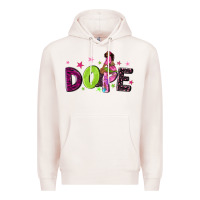 Dope With Afro Black Woman Premium Hoodie | Teevron