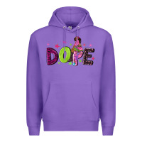 Purple dope with afro black woman Premium Hoodie - NancyCooperArtShop
