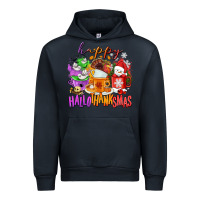 Navy Happy Hallothanksmas coffee cups Urban Hoodie - NancyCooperArtShop