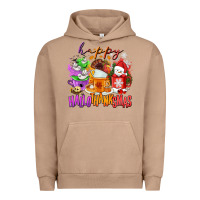 Pigment Burro Happy Hallothanksmas coffee cups Urban Hoodie - NancyCooperArtShop