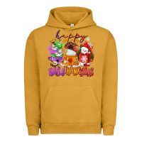 Pigment Peanut Butter Happy Hallothanksmas coffee cups Urban Hoodie - NancyCooperArtShop