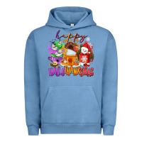 Pigment Pebble Blue Happy Hallothanksmas coffee cups Urban Hoodie - NancyCooperArtShop