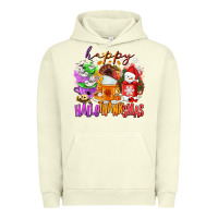 Pigment Pistachio Happy Hallothanksmas coffee cups Urban Hoodie - NancyCooperArtShop