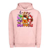 Pigment Salmon Happy Hallothanksmas coffee cups Urban Hoodie - NancyCooperArtShop