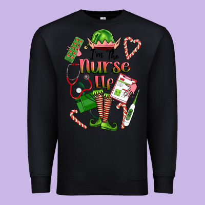 Im The Nurse Elf Premium Sweatshirt Designed By Fadigitalartstudio