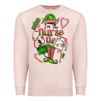 Pale Pink im the nurse elf Premium Sweatshirt - FaDigitalArtStudio
