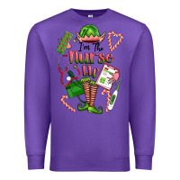 Purple im the nurse elf Premium Sweatshirt - FaDigitalArtStudio