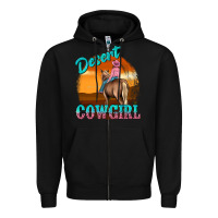 Black desert cowgirl Zipper Hoodie - texasbilliewilder