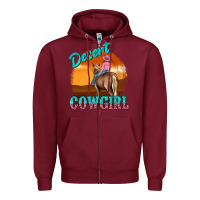 Burgundy desert cowgirl Zipper Hoodie - texasbilliewilder