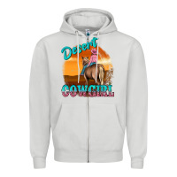 Dove Grey desert cowgirl Zipper Hoodie - texasbilliewilder