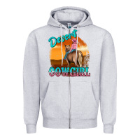 Heather Grey desert cowgirl Zipper Hoodie - texasbilliewilder