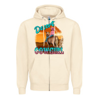 Sandshell desert cowgirl Zipper Hoodie - texasbilliewilder