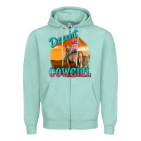 Seafoam desert cowgirl Zipper Hoodie - texasbilliewilder