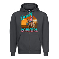 Smoke desert cowgirl Zipper Hoodie - texasbilliewilder