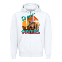 White desert cowgirl Zipper Hoodie - texasbilliewilder