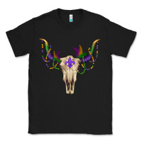 Black Mardi Gras Bull Skull Classic Tee - RanaPortraitStore