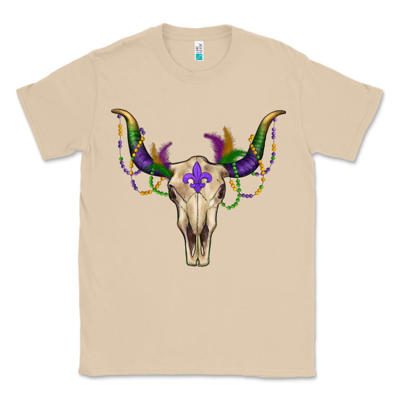 Mardi Gras Bull Skull Classic Tee by RanaPortraitStore | Teevron