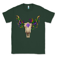 Sports Green Mardi Gras Bull Skull Classic Tee - RanaPortraitStore