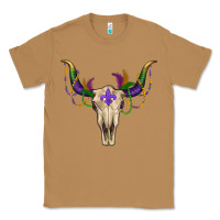 Toasted Coconut Mardi Gras Bull Skull Classic Tee - RanaPortraitStore