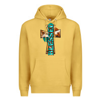 Antique Gold blessed cross Premium Hoodie - BarkalooDesign