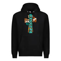 Black blessed cross Premium Hoodie - BarkalooDesign