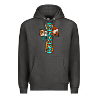 Charcoal Heather blessed cross Premium Hoodie - BarkalooDesign