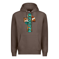 Coffee blessed cross Premium Hoodie - BarkalooDesign