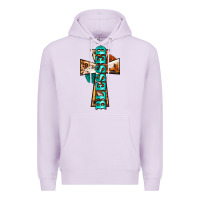Lilac blessed cross Premium Hoodie - BarkalooDesign
