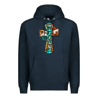 Navy blessed cross Premium Hoodie - BarkalooDesign