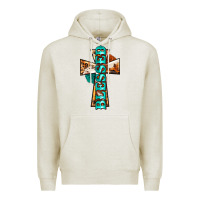 Oatmeal Heather blessed cross Premium Hoodie - BarkalooDesign