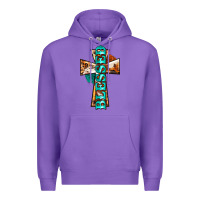 Purple blessed cross Premium Hoodie - BarkalooDesign