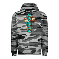 Slate Camo blessed cross Premium Hoodie - BarkalooDesign
