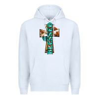 White blessed cross Premium Hoodie - BarkalooDesign