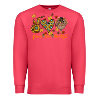 Cardinal Peace Love Thankful Premium Sweatshirt - CowhideDigitalArt