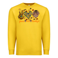 Lemon Peace Love Thankful Premium Sweatshirt - CowhideDigitalArt