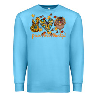 Ocean Blue Peace Love Thankful Premium Sweatshirt - CowhideDigitalArt