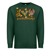 Sports Green Peace Love Thankful Premium Sweatshirt - CowhideDigitalArt
