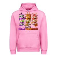 Fuchsia Pink Happy Hallothanksmas coffee cups Urban Hoodie - NancyCooperArtShop